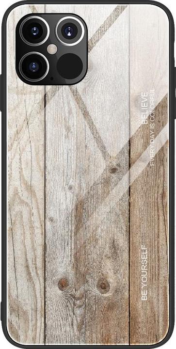 Immagine prodotto Art Custodia protettiva in vetro e gomma per iPhone 12 Mini in legno bianco (Apple iPhone 12 mini)