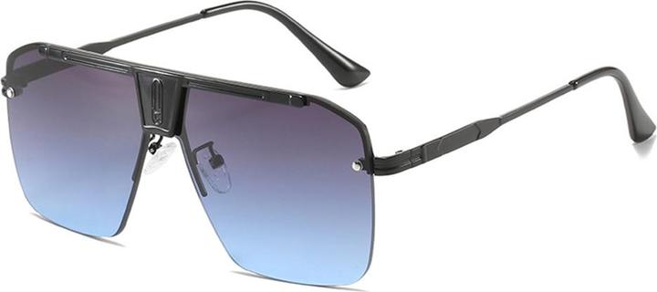 Produktbild Techsuit - Sunglasses (2576) - for Men with Aluminum Frame, Oversized - Black / Gray / Blue