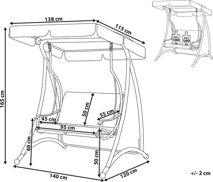 Actual product image Beliani Tesero