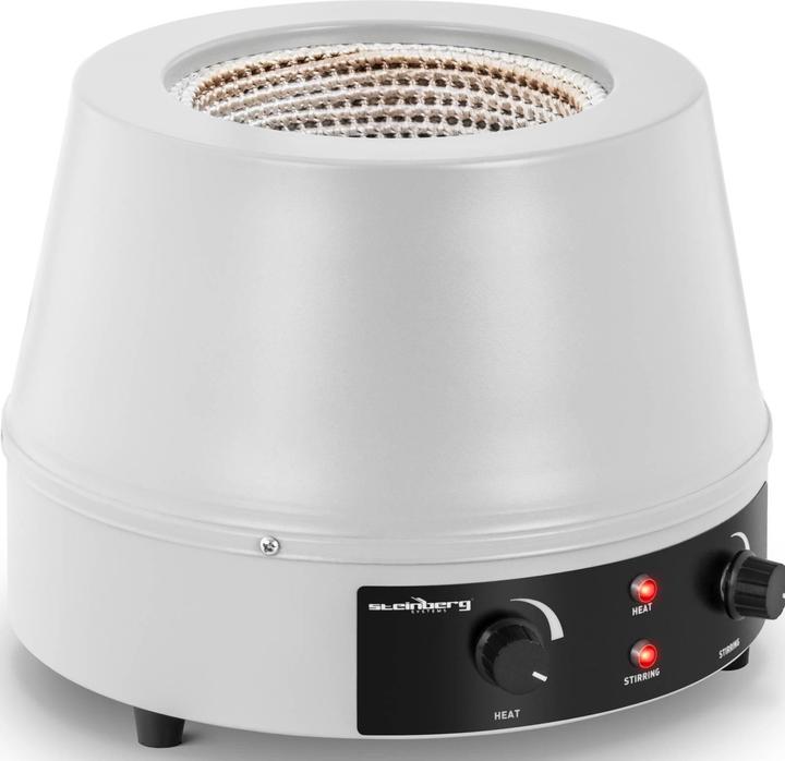 Steinberg Magnetrührer Heizmantel Heizpilz Labor Rundkolben 1000 ml Rührer 450 °C