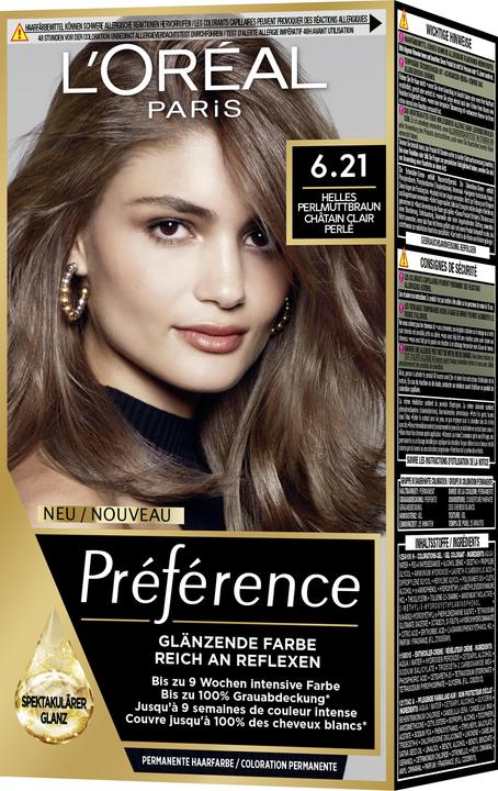 Actual product image L'Oréal Paris Preference Core (6.21 Light mother-of-pearl brown)