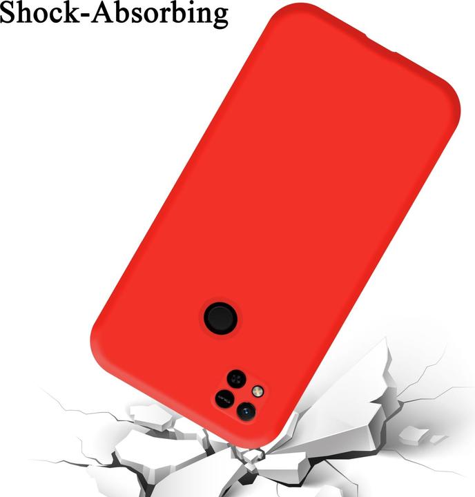Productafbeelding Cadorabo TPU Liquid Silicone Hoesje Cover voor Xiaomi RedMi 9C / RedMi 10A (Xiaomi Redmi 10A, Xiaomi Redmi 9C)
