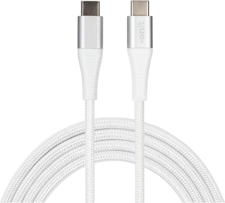 Actual product image Onit USB 3.0 Cable USB C - USB C 1 m, White (1 m, USB 3.2 Gen 1, 60 W)
