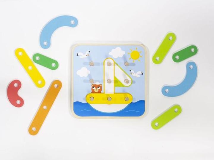 Immagine prodotto Goula Forme a colori, d/f/i 8 tavole, 22 parti in legno, libretto, a partire da 3 anni (Tedesco, Francese, Italiano, Inglese)
