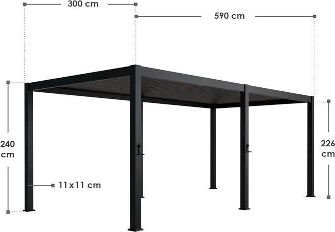 Produktbild Juskys Pergola Lamellendach Tahiti (590 cm, 300 cm)