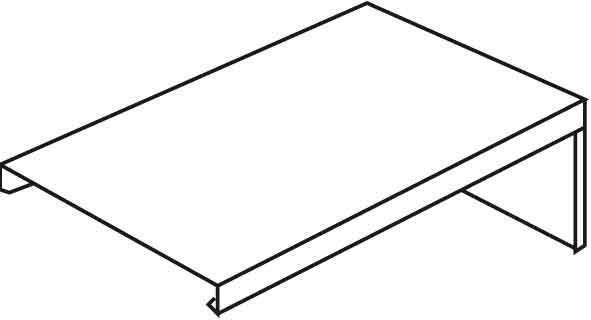 Actual product image Kleinhuis GmbH Co. KG End piece gr 40x90 RAL7030 ES4090.1
