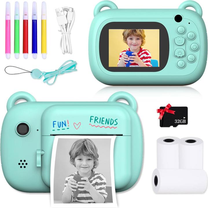 Image du produit Supbro Appareil photo numérique pour enfants, 2,4 pouces, 32 Go, bleu