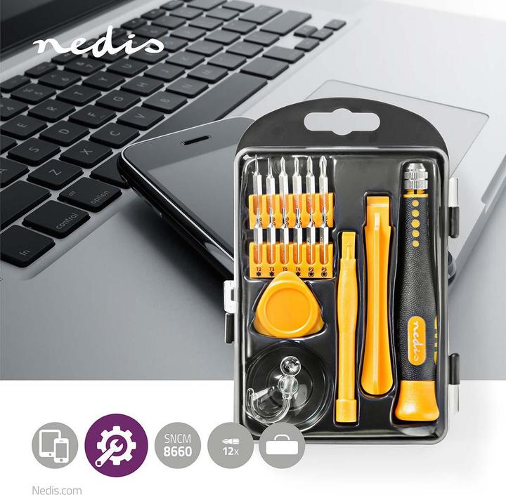Image du produit Nedis Phone/tablet repair set | 17-in-1 | PC / Smartphone / Tablette (17 pièces)