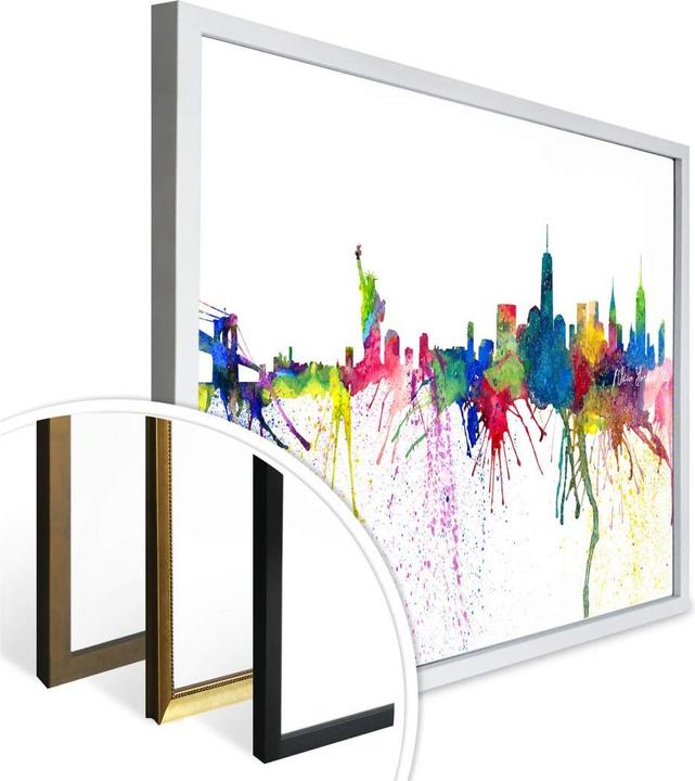 Image du produit Trenddeko Bleichner - New York City Aquarelle Skyline (60 x 50 cm)