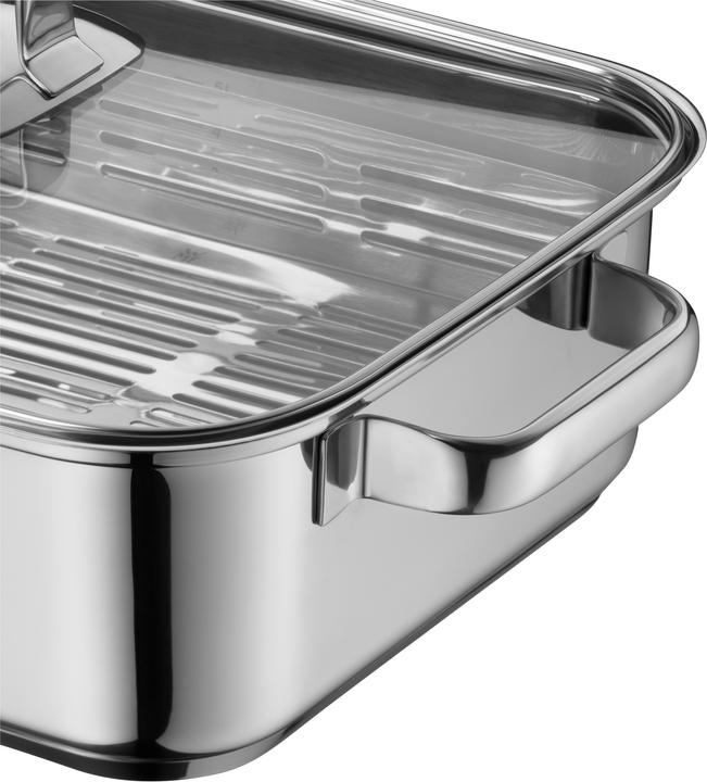 Produktbild WMF Dampfgarer Bräter 6,5l Glasdeckel Garblech Vitalis Aroma Edelstahl Induktion