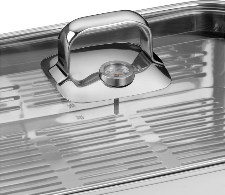 Produktbild WMF Dampfgarer Bräter 6,5l Glasdeckel Garblech Vitalis Aroma Edelstahl Induktion