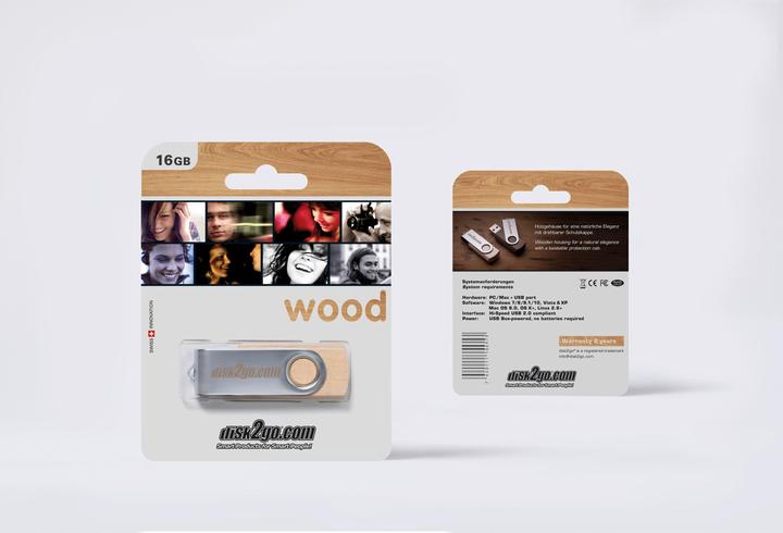 Immagine prodotto Disk2go Legno (16 GB, USB 2.0, USB-A)