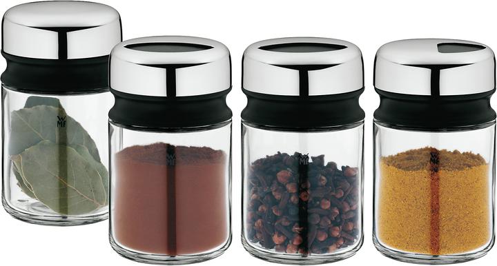 Produktbild WMF Gewürzstreuer Set 4tlg Gewürzdose Gewürzstreuer Gewürzglas 100ml Glas Depot (Kräuter, Diverse Gewürze)
