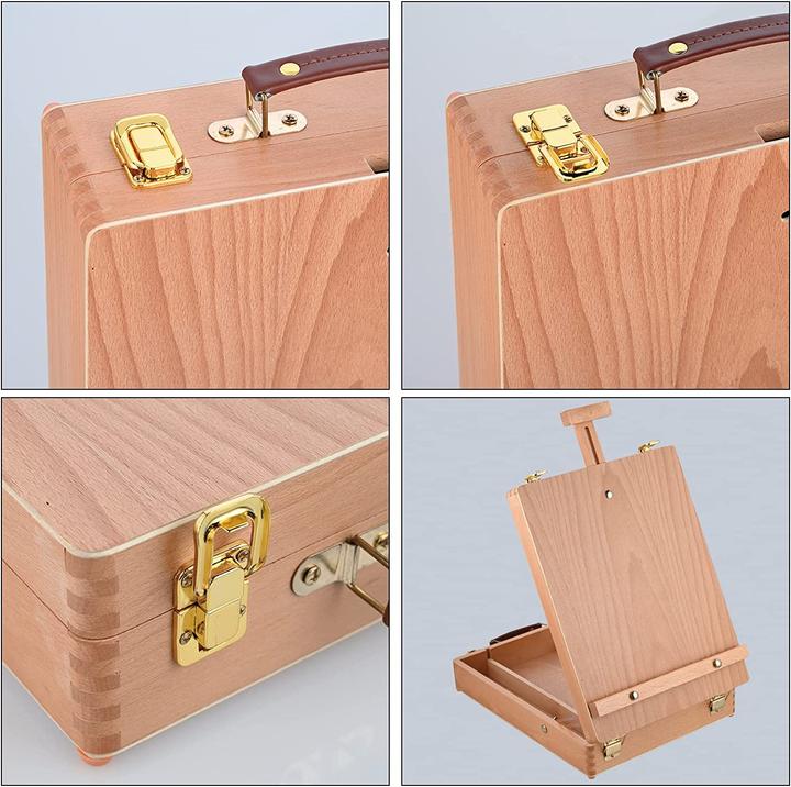 Image du produit Cieex Kit de peinture avec chevalet en valise (Brown, 168 ml)
