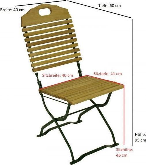 Actual product image Degamo Kurgarten - Seating set BAD TÖLZ 5-piece foldable (100 cm)