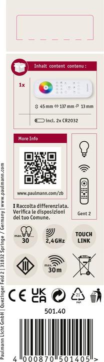 Image du produit Paulmann Télécommande Gent 2