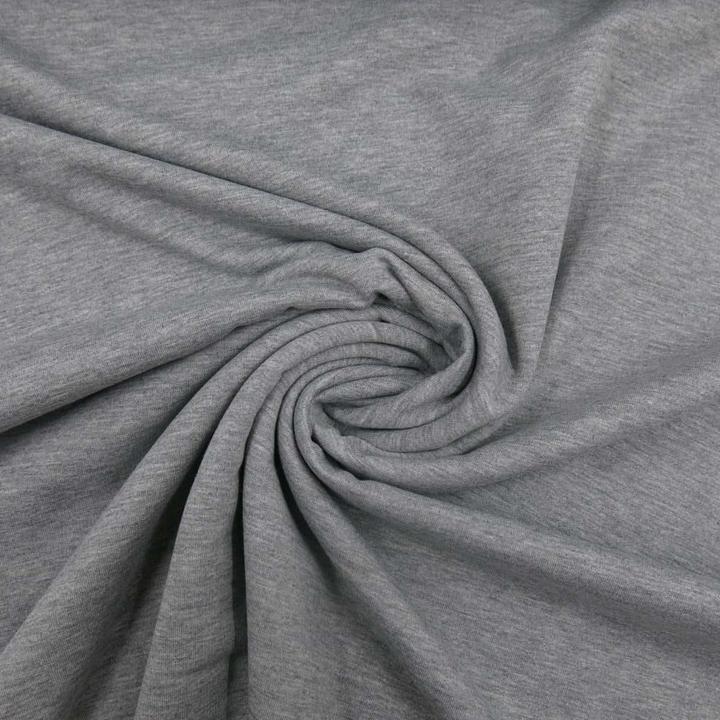 Image du produit Stoffrestposten Sweat gratté - gris chiné - quantité minimale de vente : 1 mètre