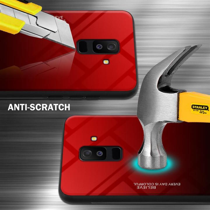 Actual product image Cadorabo TPU 2 colors glass cover (Samsung Galaxy A6+)