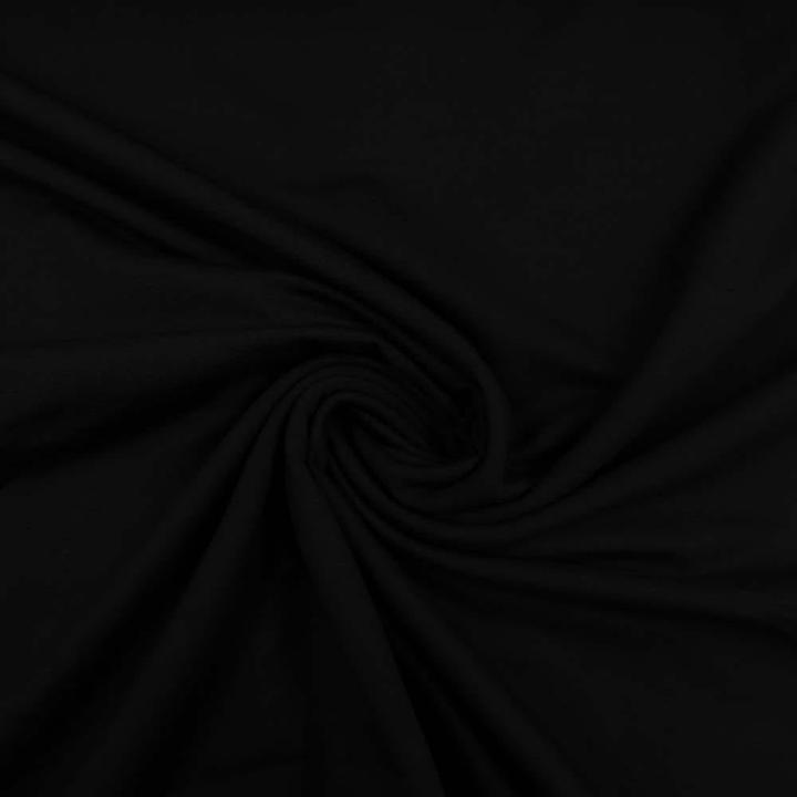 Actual product image Stoffrestposten Sweat brushed - Black - Minimum selling quantity: 1 metre