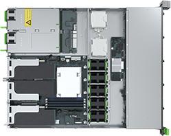 Actual product image Fujitsu PRIMERGY RX1330 M5 (Intel Xeon E-2334, 16 GB, Rack Server)