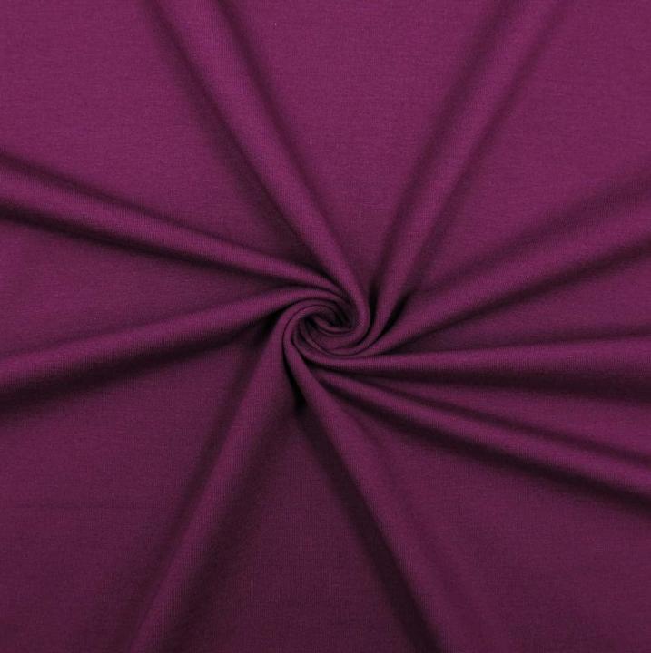 Produktbild Stoffrestposten Baumwolljersey - Aubergine - Mindestverkaufsmenge: 1 Meter