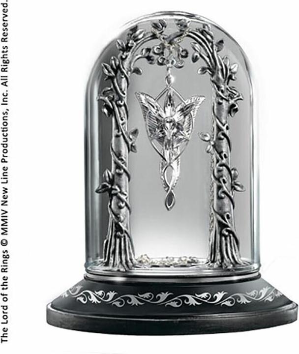 Actual product image Noble Collection Lord of the Rings jewellery display case for Arwen's Evening Star (Pewter, Glass, Wood)