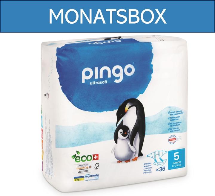 Immagine prodotto Pingo Pannolini ecologici (Dimensione 5, Pacco mensile, 216 Pezzo/i)