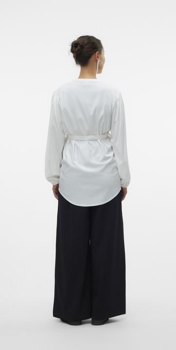 Produktbild Mamalicious Normal geschnitten Mandarin Kragen Elastische Bündchen Ballonärmel Top Bluse (XXL)