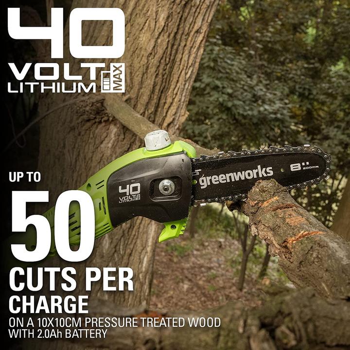 Produktbild Greenworks Akku-Hochentaster G40PSF (o. Akku) (Akku Kettensäge)