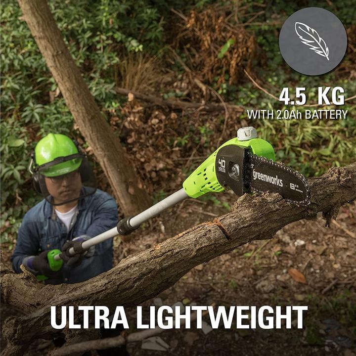 Produktbild Greenworks Akku-Hochentaster G40PSF (o. Akku) (Akku Kettensäge)