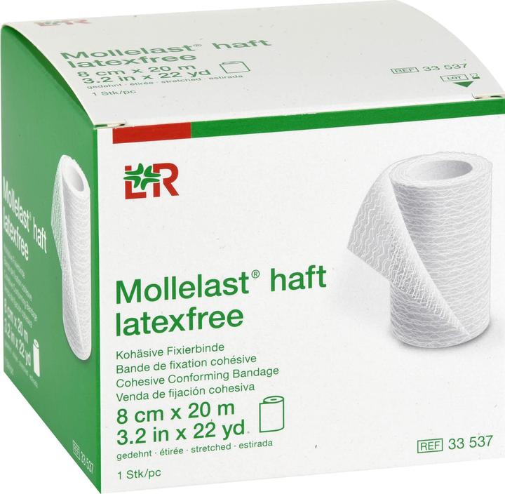 Actual product image Lohmann & Rauscher Mollelast adhesive latex free white 8cm x 20m stretched, 1 pc BIN
