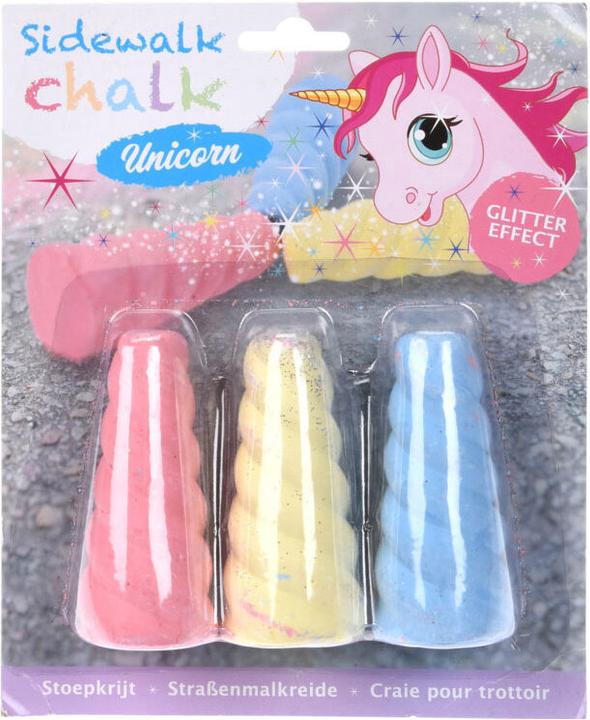 Actual product image Sidewalk chalk glitter unicorn, 3pcs. (3 x)