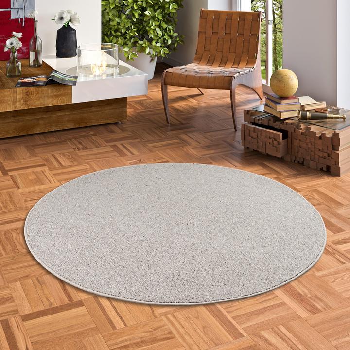 Produktbild Berber Natur Teppich Wolle Rund (160 x 160 cm)