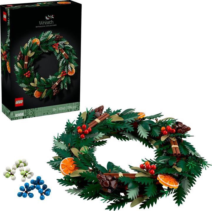 Actual product image LEGO Christmas wreath (10340, LEGO Icons)