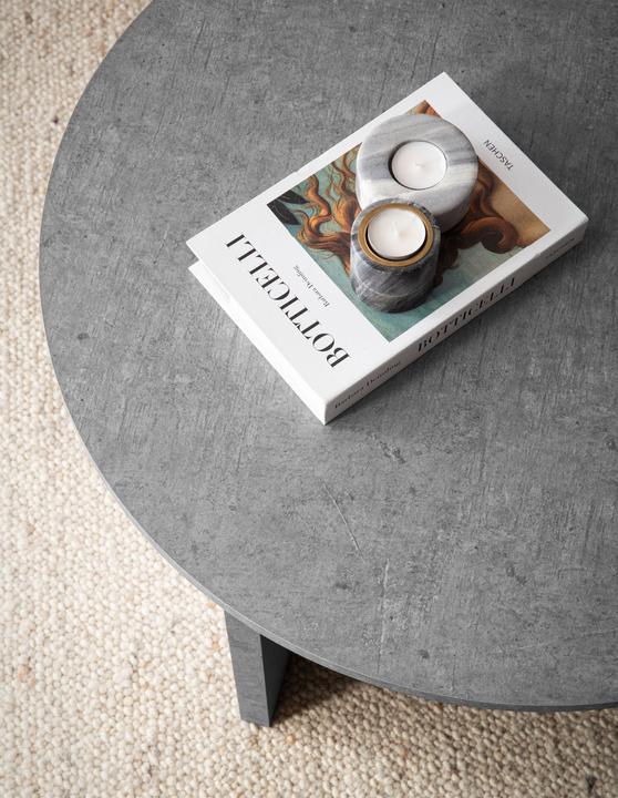 Actual product image FineBuy Couchtisch 70 cm Wohnzimmertisch Sofatisch Rund Gross Kaffeetisch Modern (70 x 70 x 33 cm)