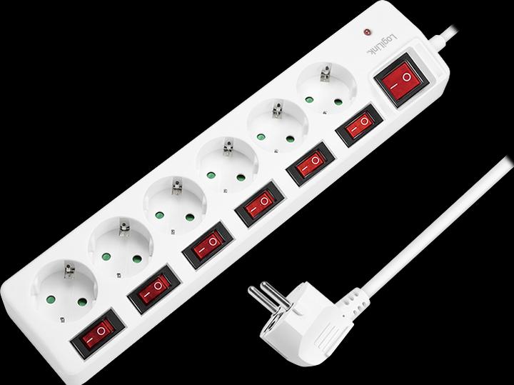Actual product image LogiLink 6x CEE 7/3 (6 x, CEE 7/3, 1.50 m)