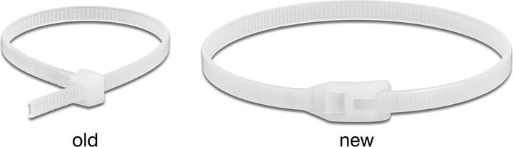 Actual product image Delock Cable tie with flat head L 370 x W 3.6 mm 100 pieces (Plastic cable ties, 370 mm, 100 pcs.)