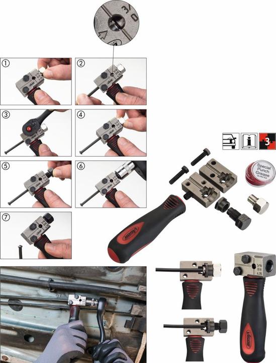 Actual product image Vigor Flaring tool for ∅ 4.75 mm ∙ V4416 ∙ Number of tools: 5