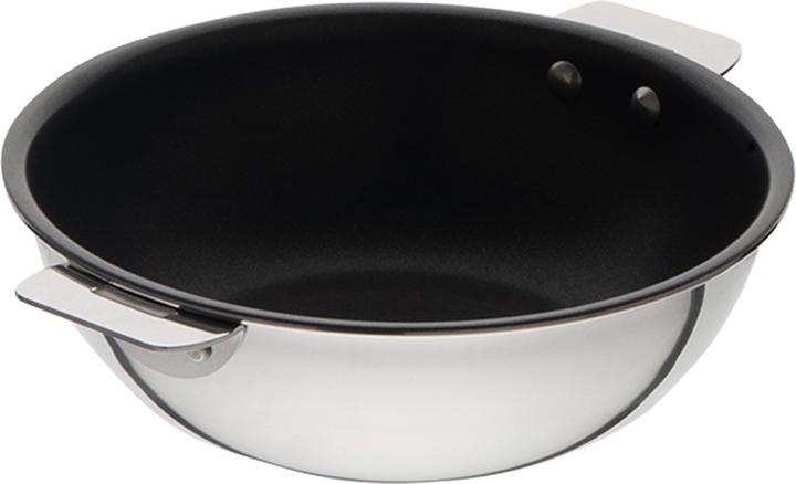Image du produit Cristel Wok pan Strate, Ø 28cm, poignées (28 cm, Wok, Acier inoxydable)