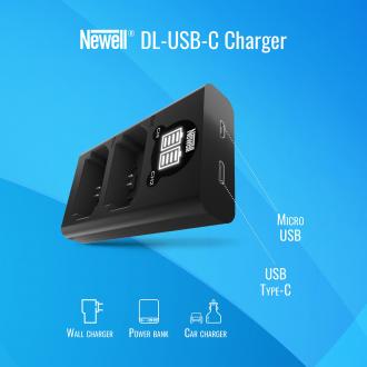 Actual product image Newell Camera charger DL-USB-C Dual-channel charger for NP-W126 batteries (Charger)