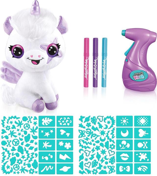 Actual product image Canal Toys Airbrush Plush - Glow in the Dark Unicorn (1274) (26.26 cm)