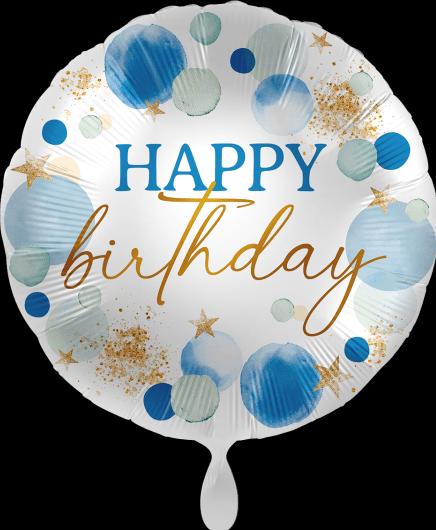 Produktbild Premioloon Alles Gute zum Geburtstag blau Ballon