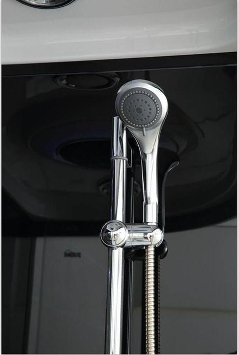 Produktbild Home Deluxe Dampfdusche mit Wasserfall Dampfsauna MANTA BLACK XL, 120x80x220cm - Rechts