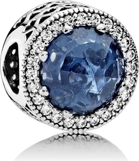 Actual product image Pandora Charms/Beads Midnight Blue Radiant Wreath of Hearts (Silver)