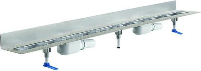 Produktbild Dallmer Duschrinne CeraLine PLAN 2 Abläufe 521996, W 1200mm, DN 50 Bauhöhe 90mm (1450 mm)