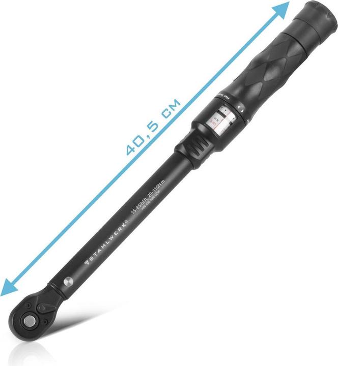 Produktbild Stahlwerk Drehmomentschlüssel TWS-110 ST 72 Zähne 20-110 Nm 3/8“ Umschaltknarre (3/8", 1/4", 1/2", 20 Nm, 110 Nm)