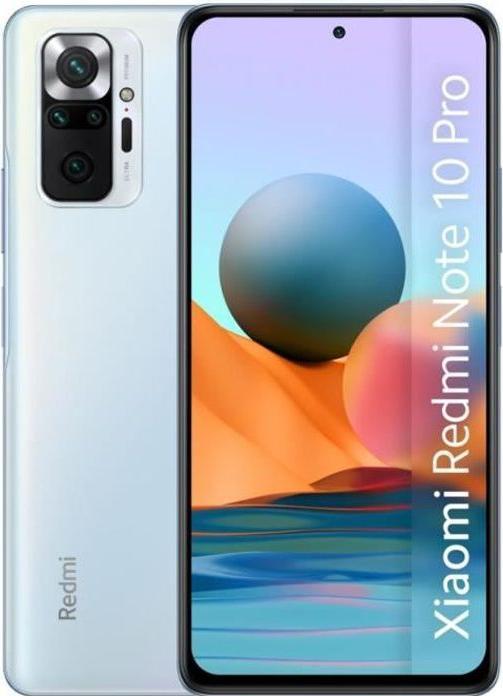 Immagine prodotto Xiaomi Redmi nota 10 Pro (128 GB, Blu ghiaccio, 6.67", Doppia SIM, 108 Mpx, 4G)
