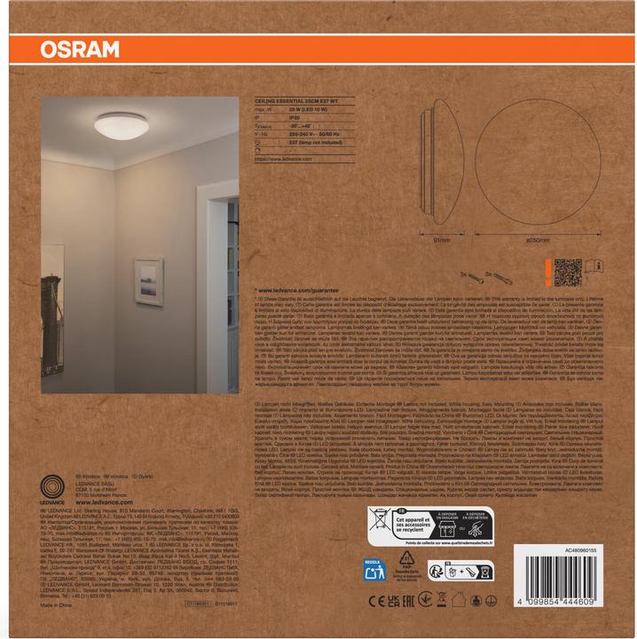 Produktbild Osram ESSENTIALS CEILING RETROFIT LUMINAIRE 250mm E27 (E27)