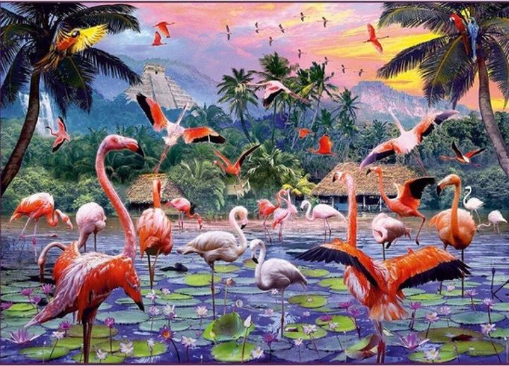 Actual product image Ravensburger Pink flamingos (1000 pieces)