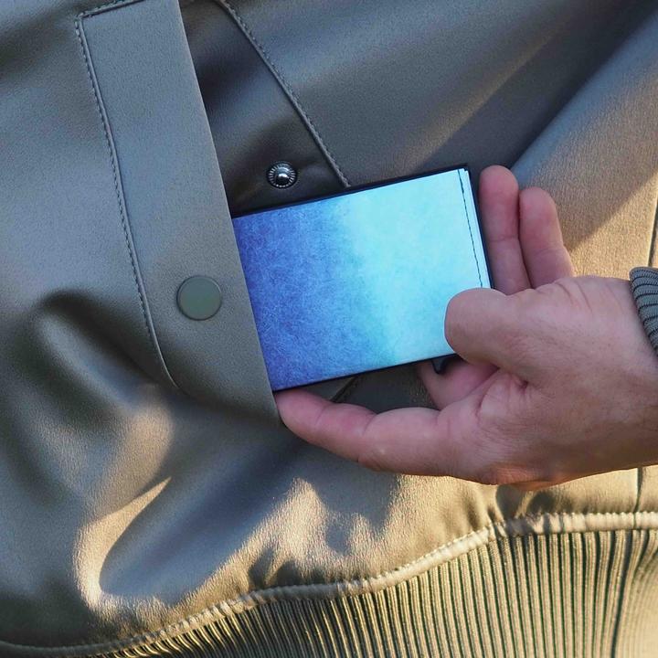 Produktbild Paprcuts RFID Alu Kartenetui Blue Lagoon